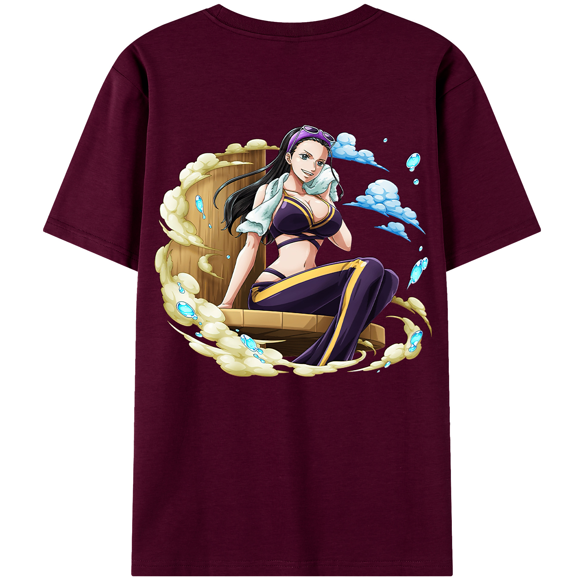 ワンピース ニコ・ロビン ONE PIECE Nico Robin レディース半袖Tシャツ(バックプリント)